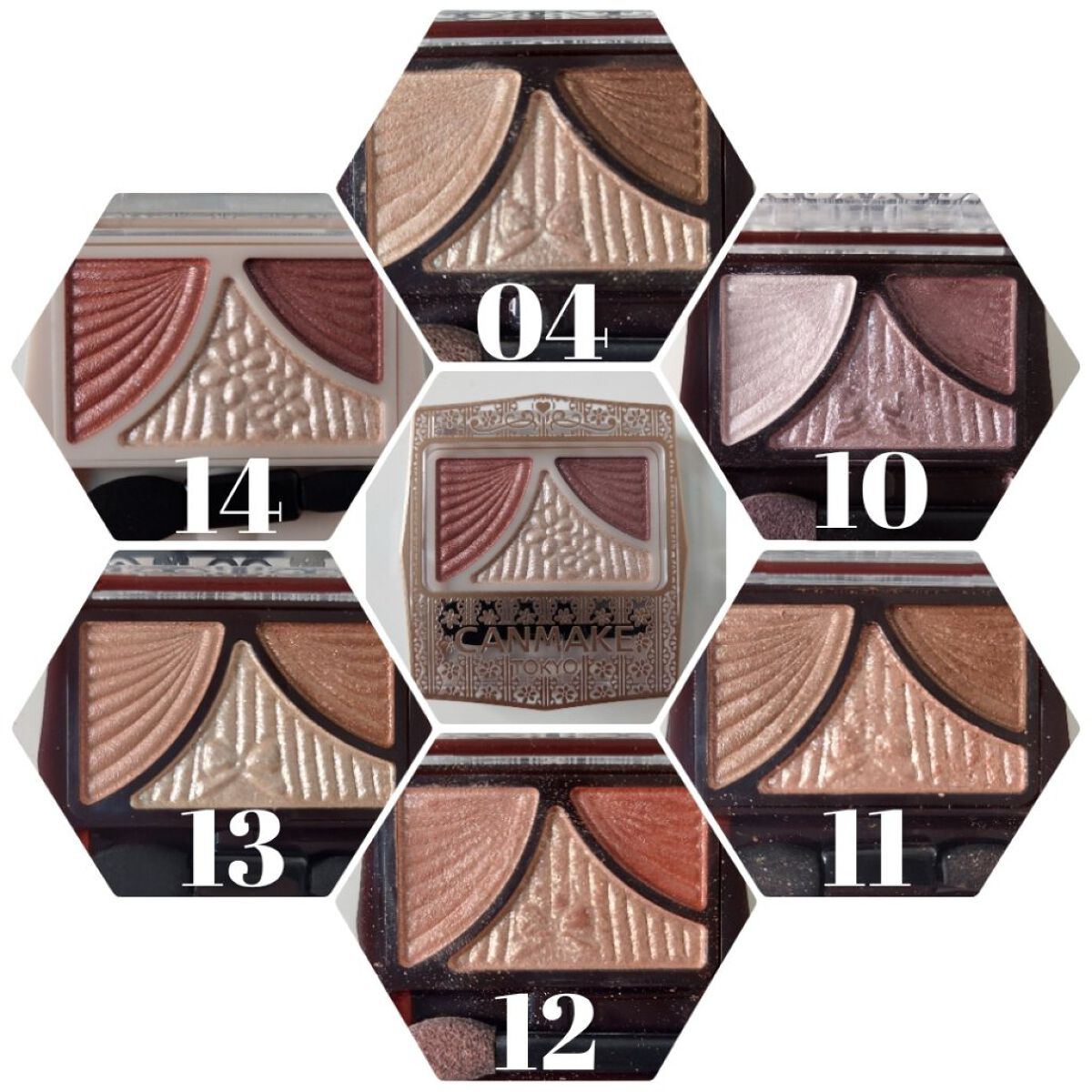 ジューシーピュアアイズ/キャンメイク/アイシャドウパレットを使ったクチコミ（2枚目）