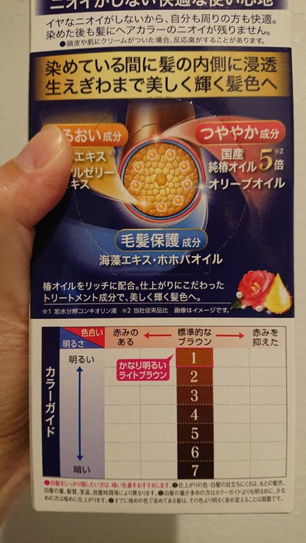 無香料ヘアカラー 早染めクリーム(白髪用)/サロン ド プロ/ヘアカラーを使ったクチコミ(2枚目)