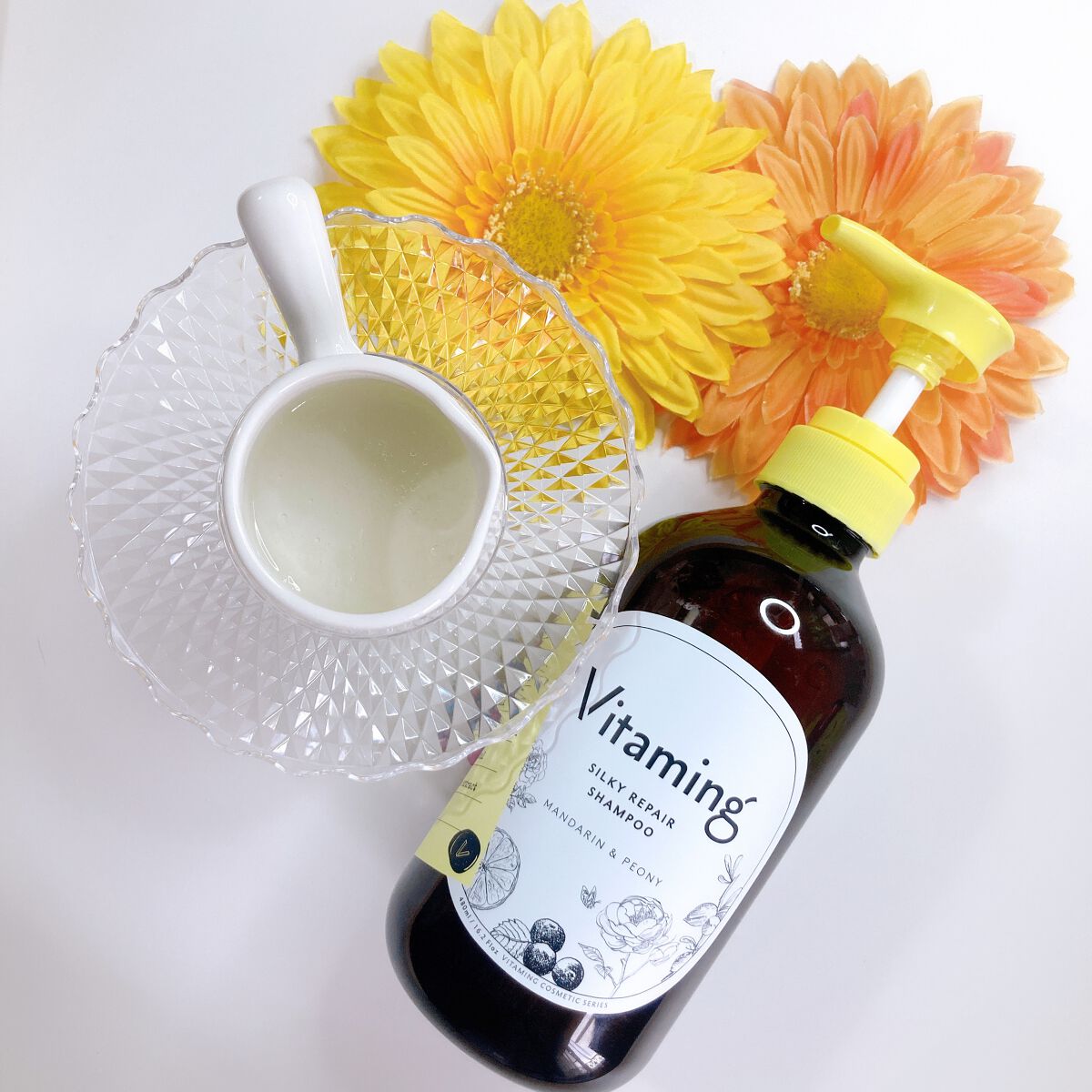 シルキーリペアシャンプー/トリートメント(マンダリン＆ピオニーの香り)/Vitaming/市販シャンプーを使ったクチコミ（3枚目）