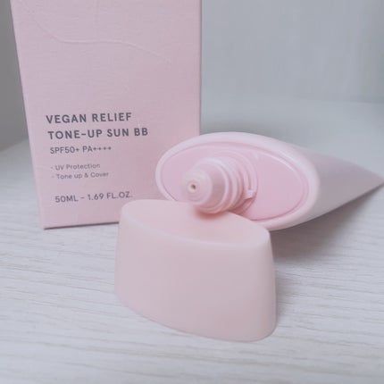 VEGAN RELIEF TONE-UP SUN BB/athé/日焼け止めクリームを使ったクチコミ(2枚目)