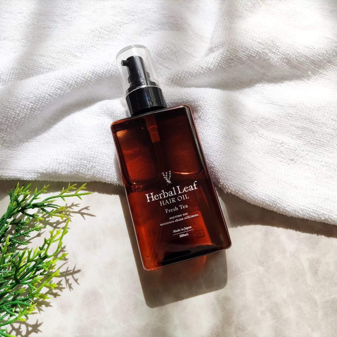 オーガニックヘアオイル フレッシュティーの香り/ハーバルリーフ/ヘアオイルを使ったクチコミ(1枚目)