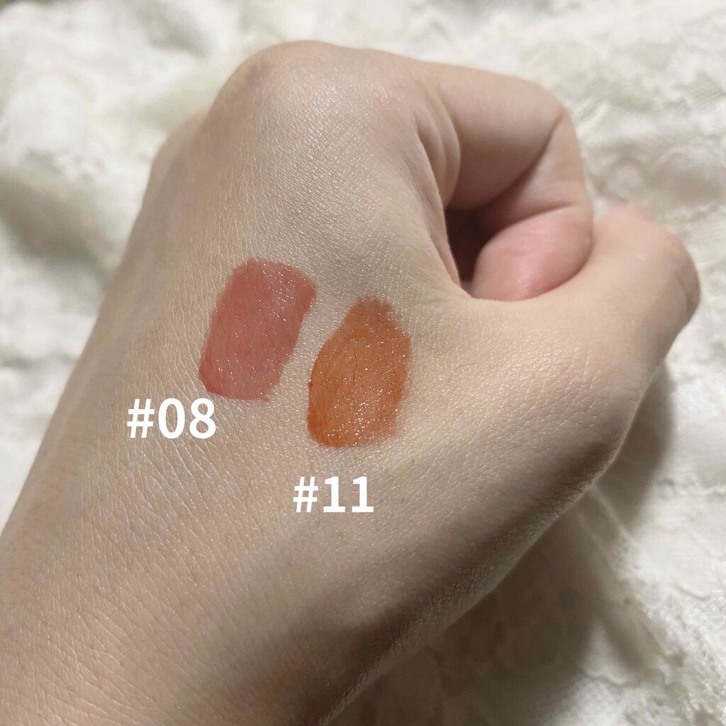 ジューシーラスティングティント/rom&nd/リップティントを使ったクチコミ（2枚目）