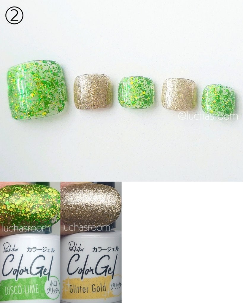 るか @luchasroom on LIPS 「この夏の新色で♡キラキラフットネイル👣✨クレヨンタッチミーの新..」(4枚目)