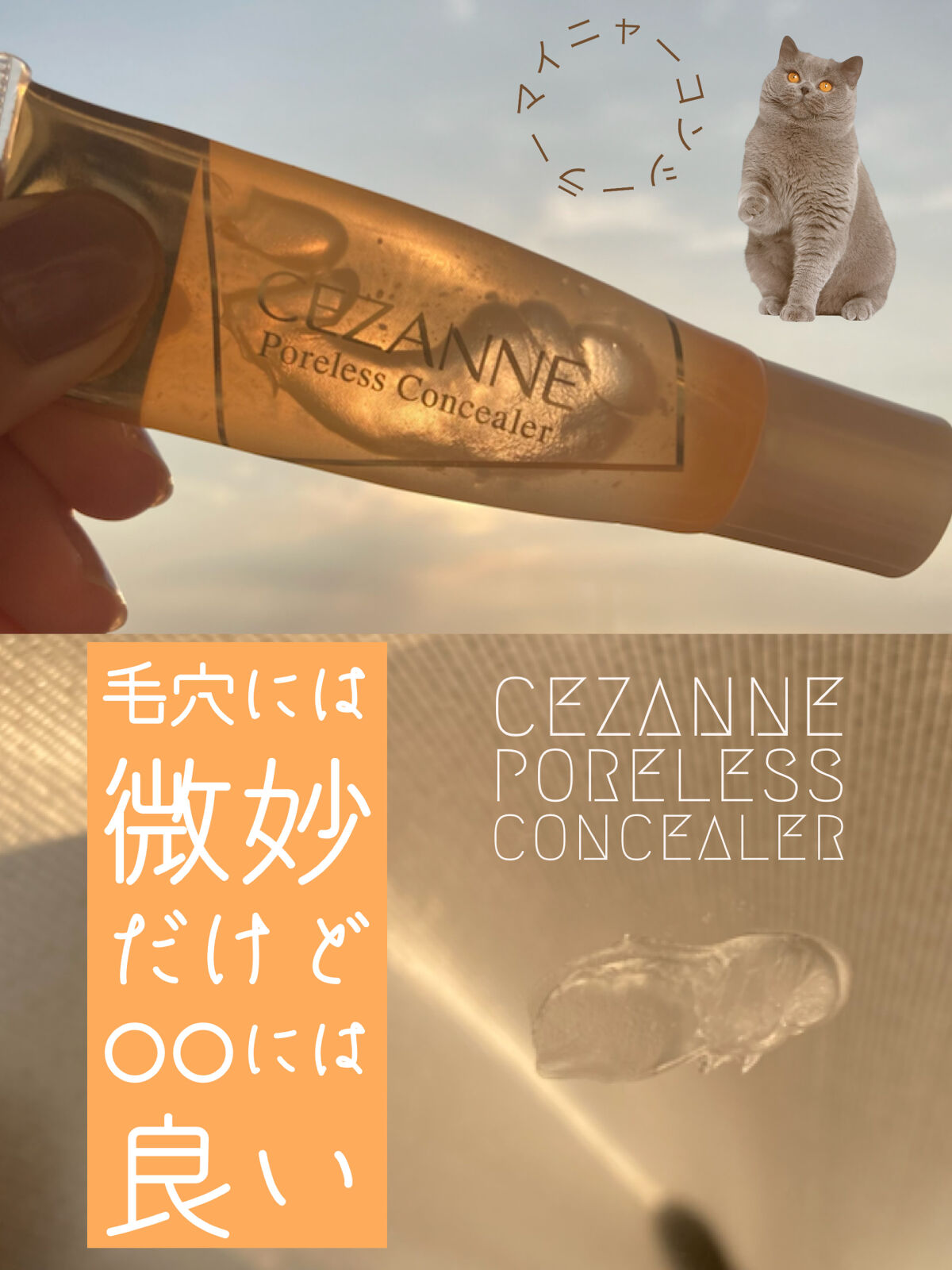 ポイントの化粧崩れ防止には良いかも。
CEZANNE／毛穴レスコンシーラー


メルカリで別のコスメ買った時におまけで頂いたCEZANNEの毛穴レスコンシーラー。


正直私の毛穴凹凸にはあまり効果がないです


でも特にこの季節は化粧崩れ