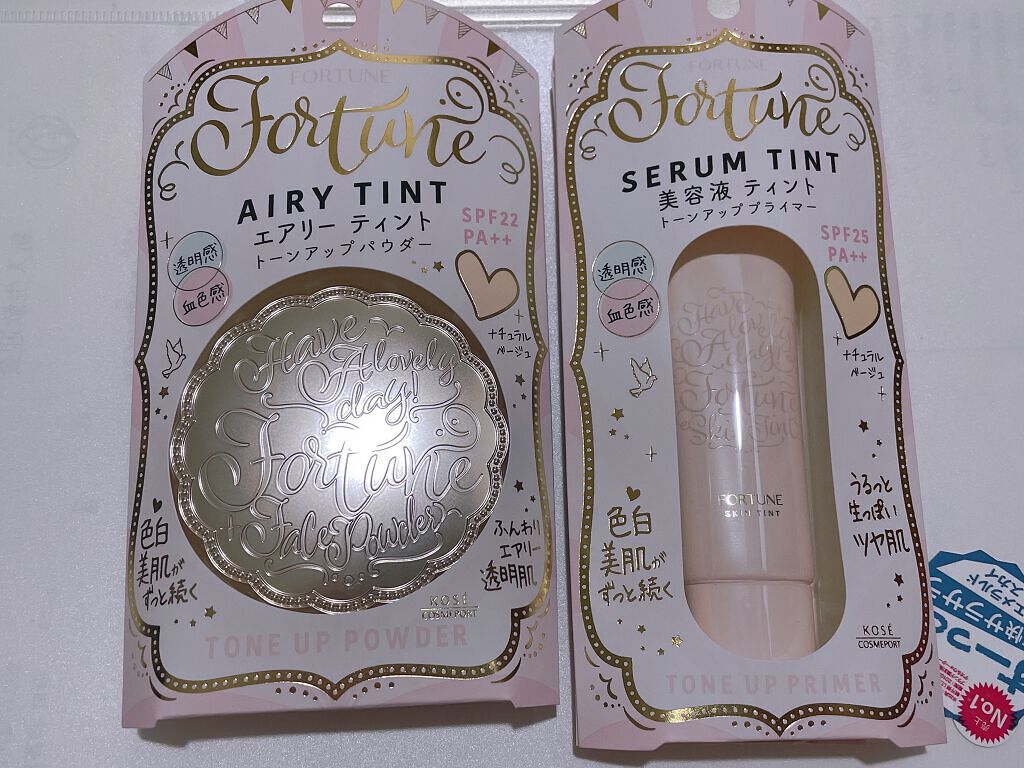 スキンティント トーンアップ パウダー(おしろい) 01(ナチュラルベージュ)/フォーチュン/プレストパウダーを使ったクチコミ（2枚目）