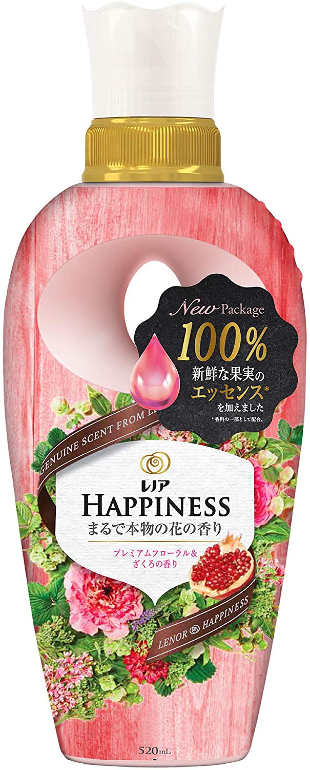 レノア ハピネス 柔軟剤 ナチュラルフレグランスシリーズ プレミアムフローラル&ざくろ 本体