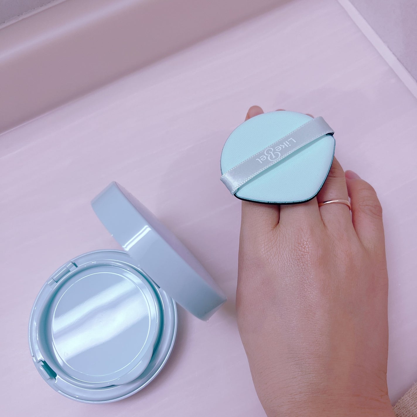 Glow me mesh cushion /Likebel/クッションファンデーションを使ったクチコミ(3枚目)