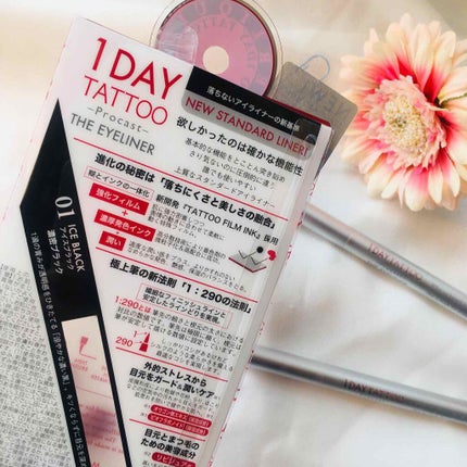 1DAY TATTOO プロキャスト ザ・アイライナー/K-パレット/リキッドアイライナーを使ったクチコミ(4枚目)