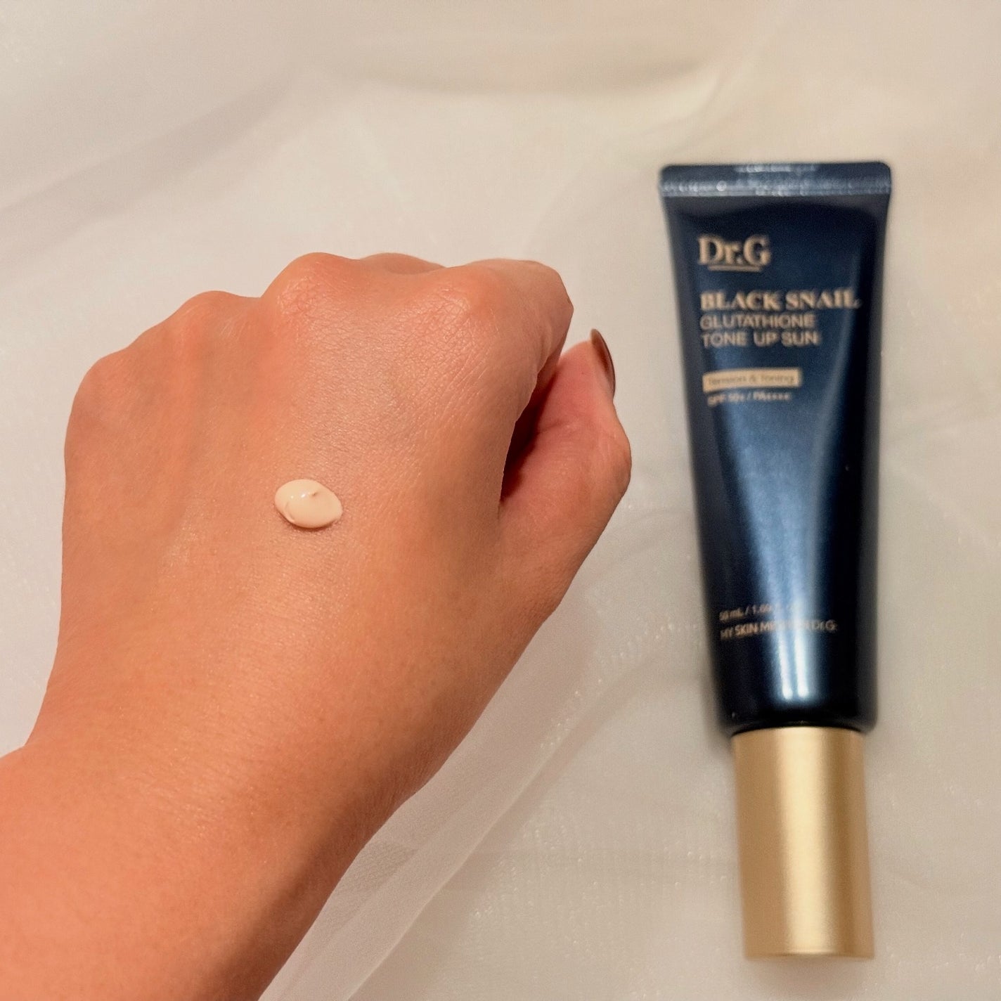 ブラックスネイルグルタチオントーンアップサン/Dr.G/日焼け止めクリームを使ったクチコミ(3枚目)