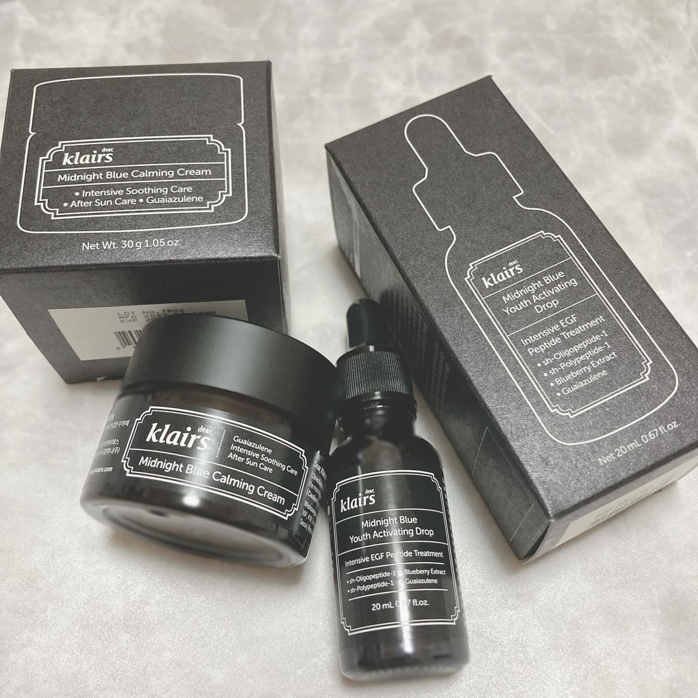 ミッドナイトブルーカーミングクリーム/Klairs/フェイスクリームを使ったクチコミ（1枚目）