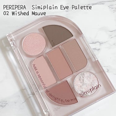 Sim;plain シンプレイン アイパレットのクチコミ「PERIPERA  Sim;plain Eye Palette
02 Wished Mauve.....」（2枚目）