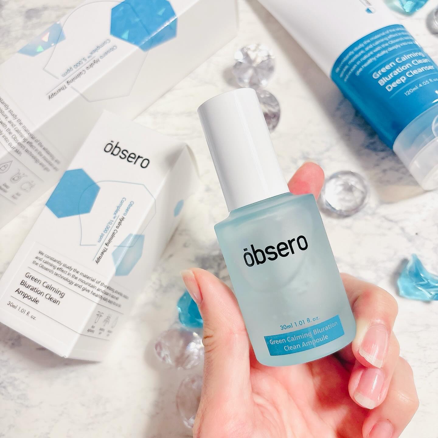グリーンカーミングブルーレーションクリーンアンプル/obsero/美容液を使ったクチコミ（2枚目）