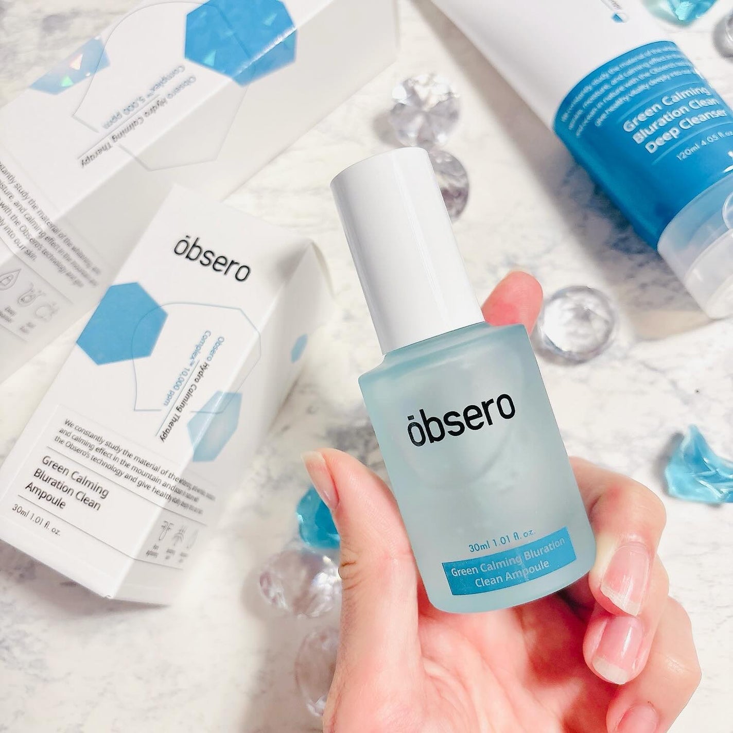 グリーンカーミングブルーレーションクリーンアンプル/obsero/美容液を使ったクチコミ(2枚目)