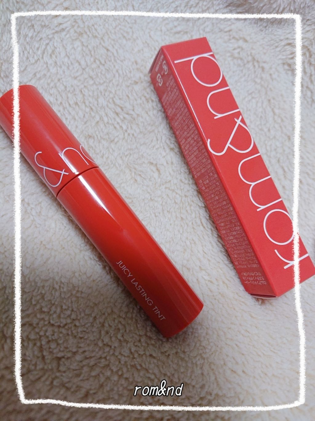 ジューシーラスティングティント/rom&nd/リップティントを使ったクチコミ（1枚目）