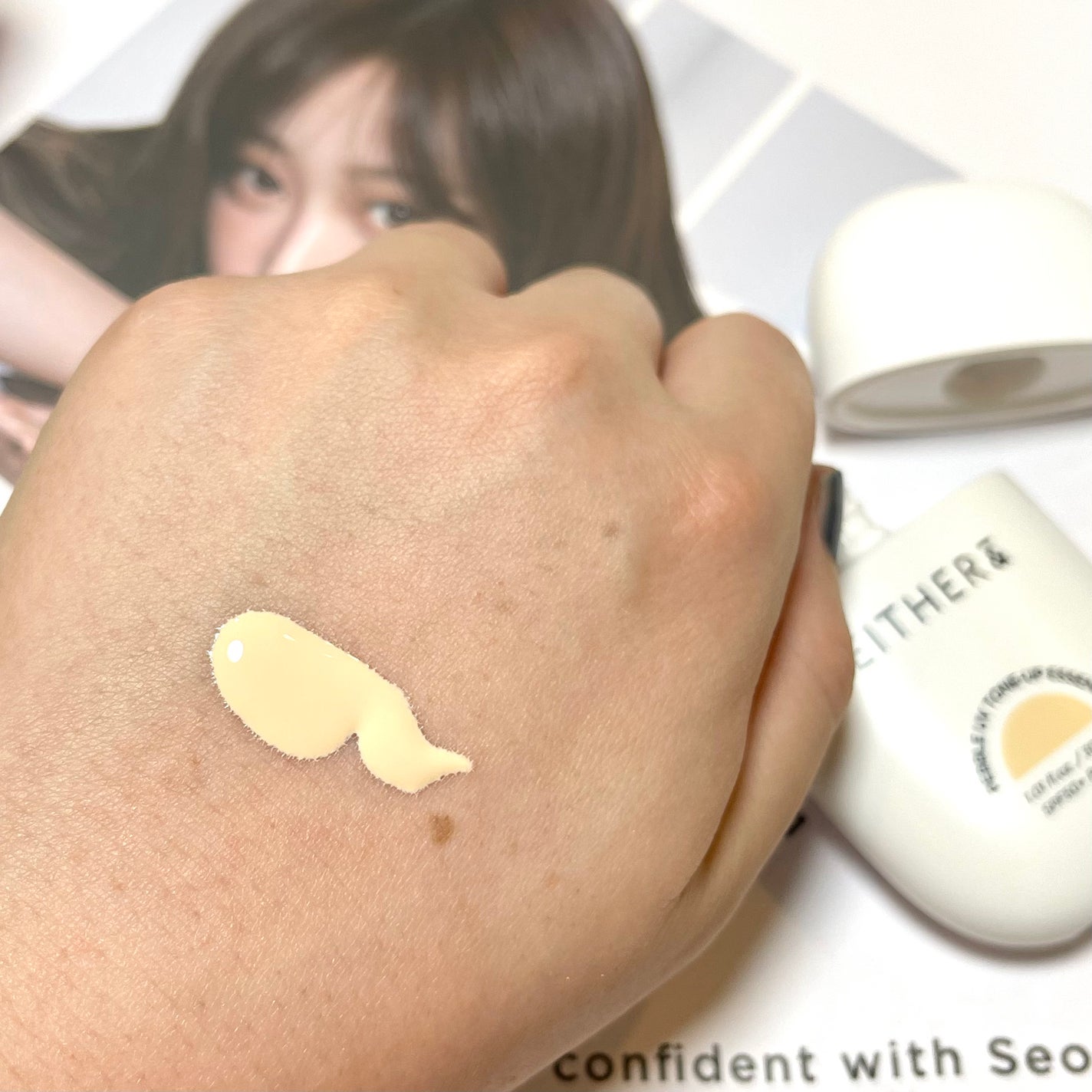 Pebble UV Tone-up Essence/EITHER&/化粧下地を使ったクチコミ(3枚目)