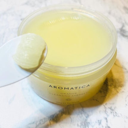 オレンジクレンジングシャーベット/AROMATICA/クレンジングバームを使ったクチコミ(4枚目)