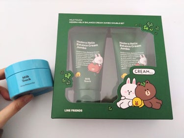 LINE FRIENDS ヘデラヘリックスバランスクリームジャンボSET/Milk Touch/フェイスクリームを使ったクチコミ（1枚目）