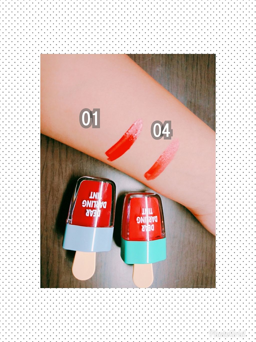 ディアダーリン ウォータージェルティント (アイスティント)/ETUDE/口紅を使ったクチコミ(2枚目)