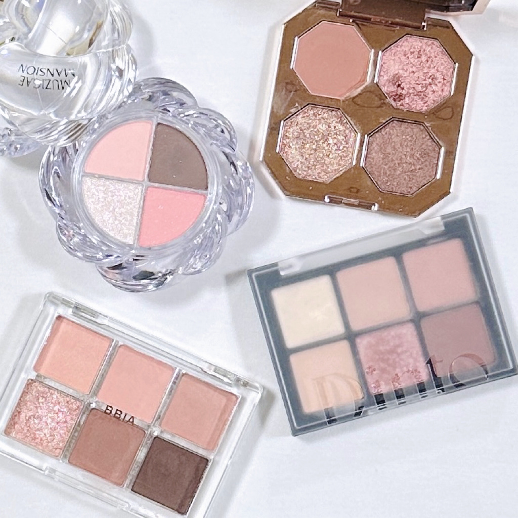 Dinto・BBIA・DEAR DAHLIA・MUZIGAE MANSIONのアイシャドウパレットを