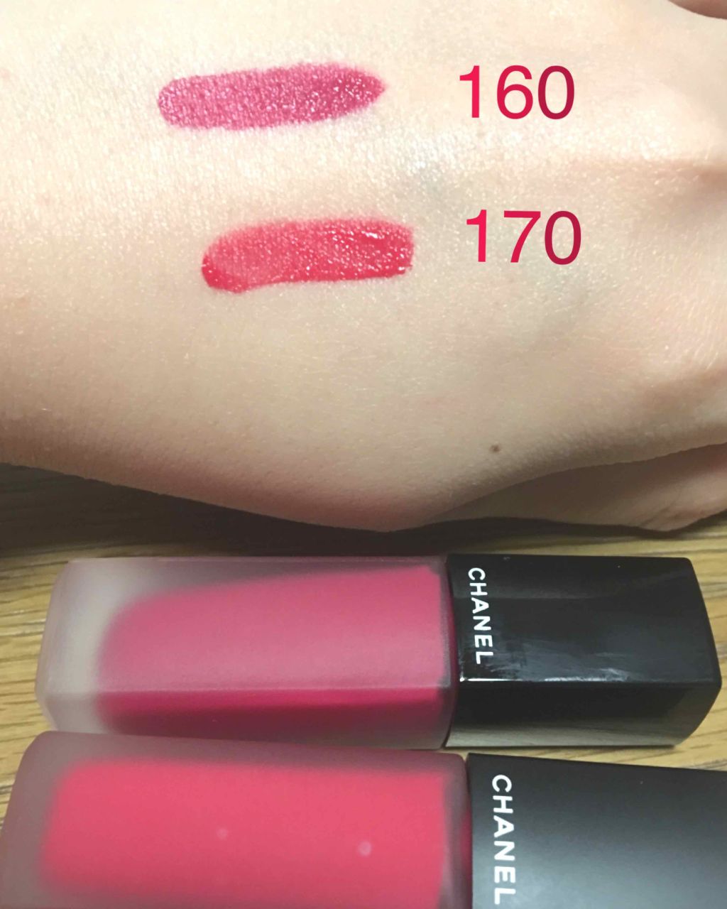 ルージュ アリュール インク 160 ローズ プロディジアス/CHANEL/口紅を使ったクチコミ（2枚目）