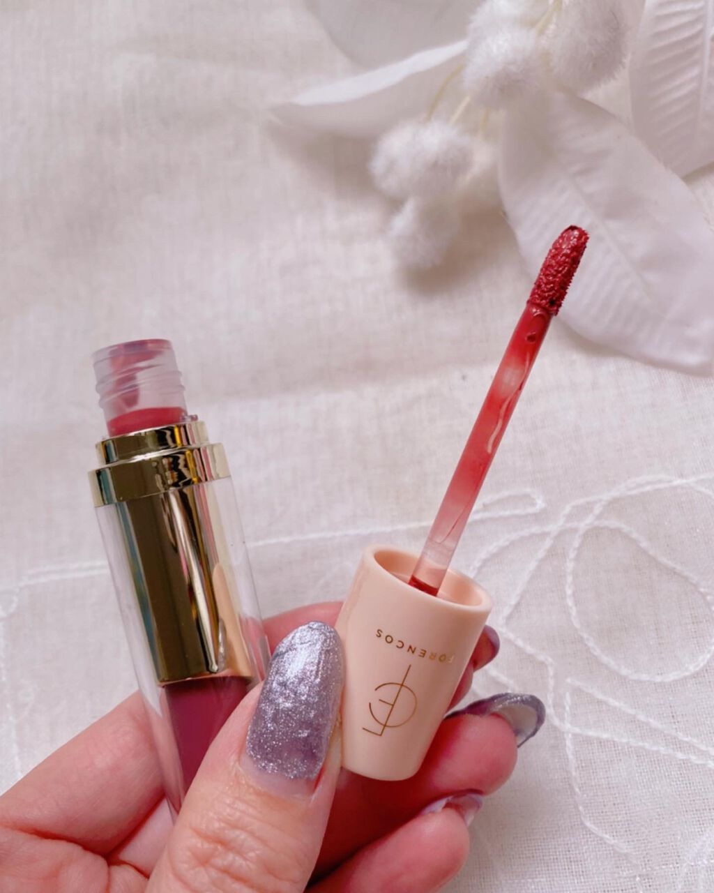 タトゥーベルベットティント/フォレンコス/リップティントを使ったクチコミ（3枚目）