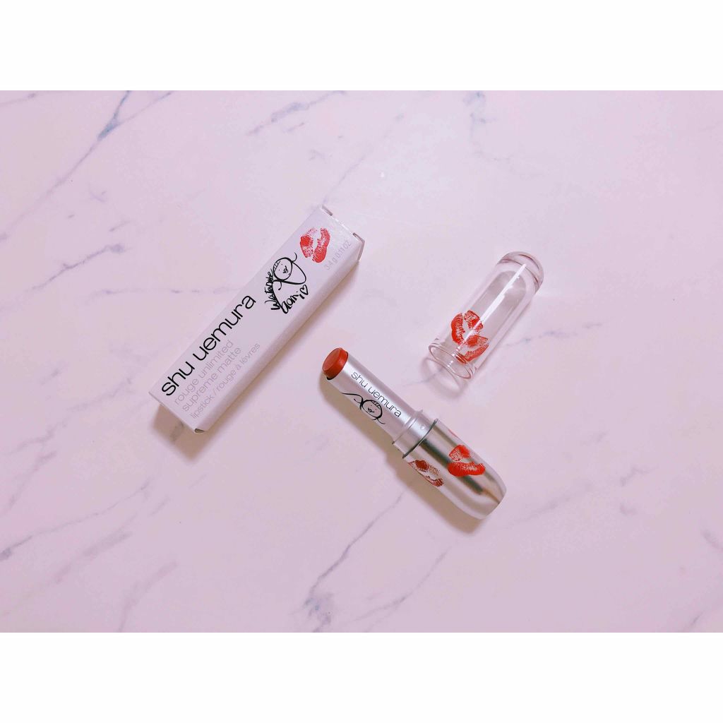 ルージュ アンリミテッド マット/shu uemura/口紅を使ったクチコミ（2枚目）