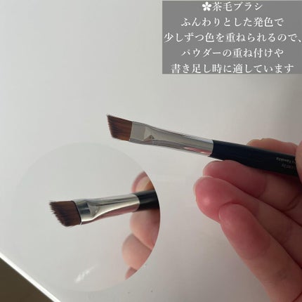 ダブルエンドアイブロウブラシ熊野筆/&be/メイクブラシを使ったクチコミ(4枚目)
