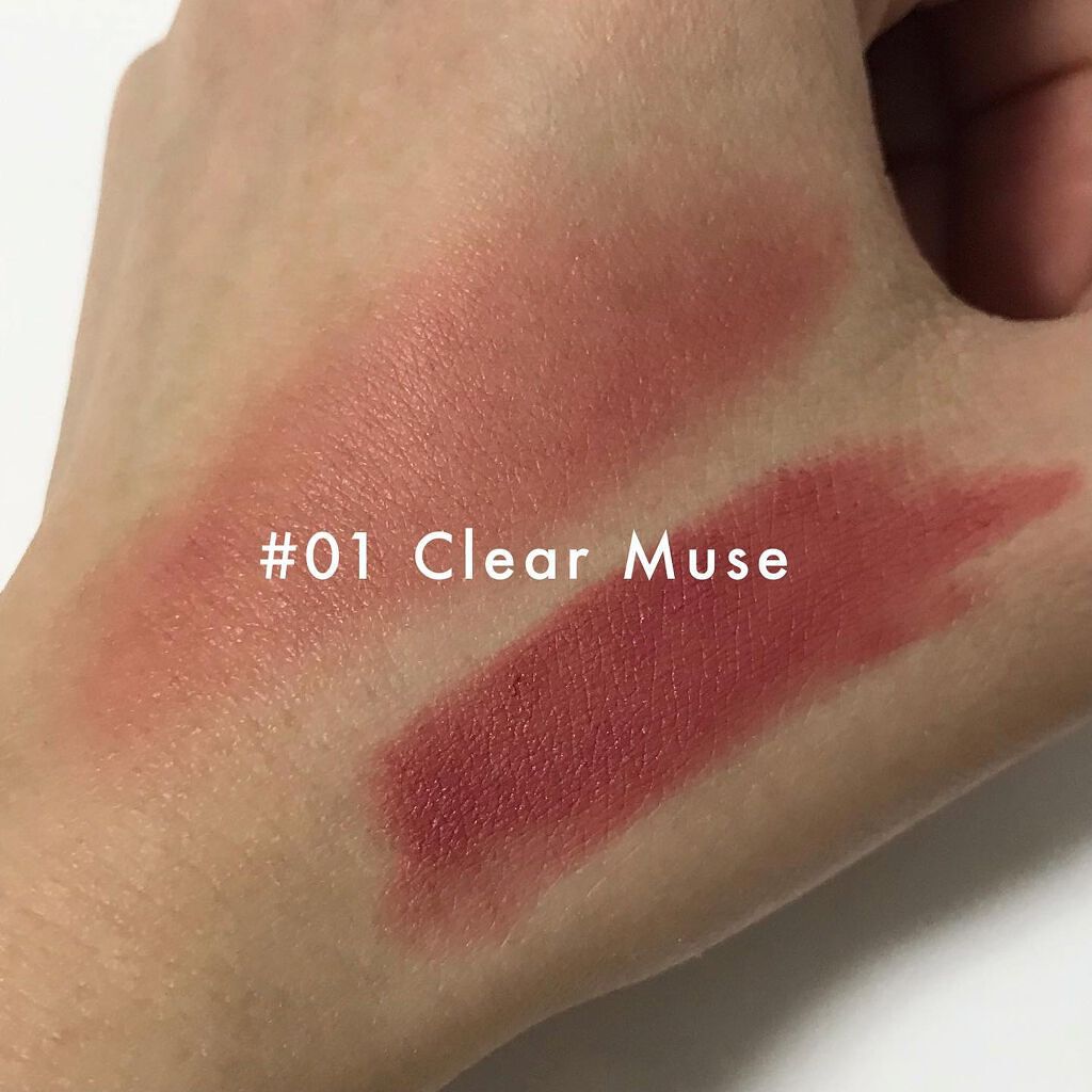 インスパイアマットリップ 01 Clear Muse/mude./口紅を使ったクチコミ（3枚目）