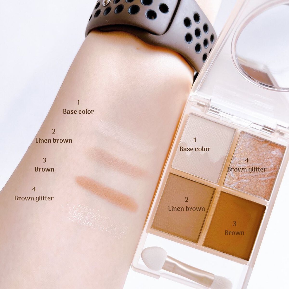 四色アイシャドウパレット/COLORKEY/アイシャドウパレットを使ったクチコミ(4枚目)