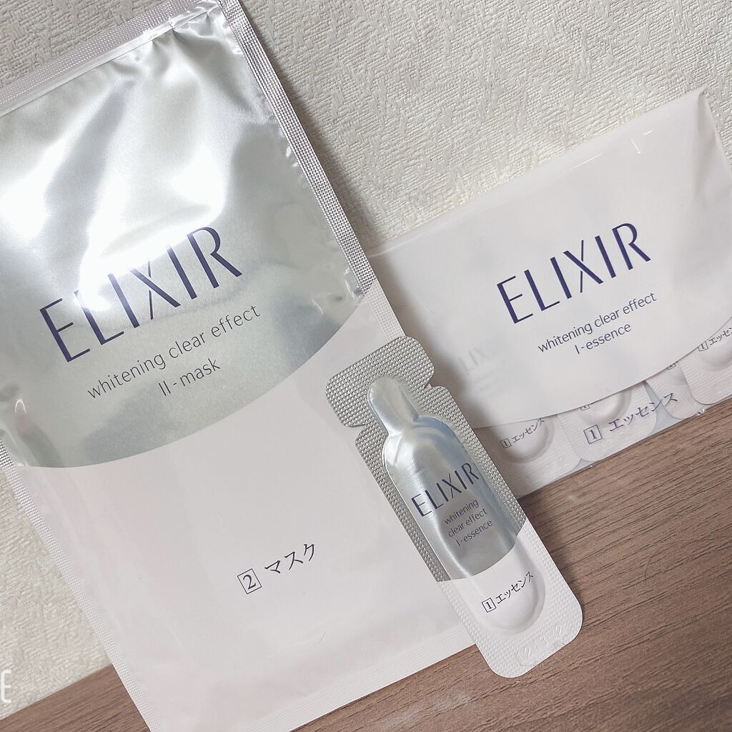 エリクシール ホワイト クリアエフェクトマスク/エリクシール/スキンケアキットを使ったクチコミ（1枚目）