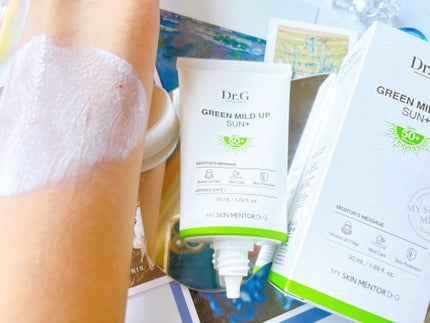 グリーンマイルドアップサンプラス/Dr.G/日焼け止めクリームを使ったクチコミ(3枚目)