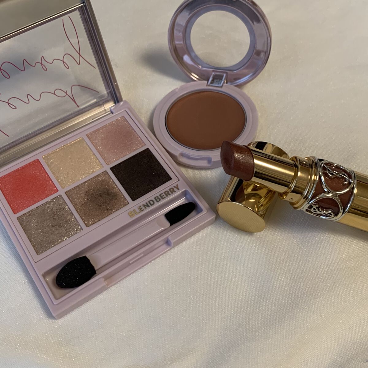 フェイスニュアンス 002 シナモン/BLEND BERRY/クリームハイライトを使ったクチコミ（2枚目）