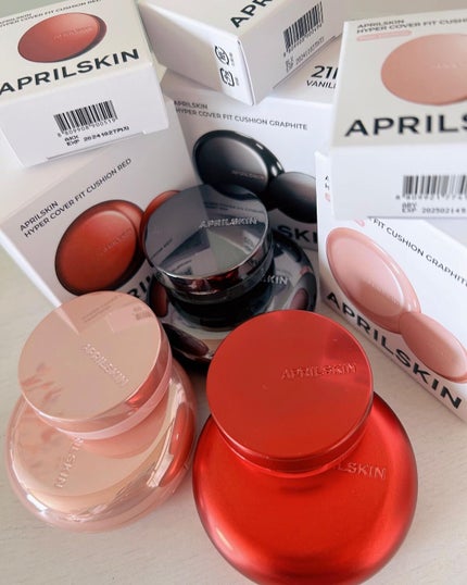 ハイパーカバーフィットクッション ピンク(桜エディション)/APRILSKIN/クッションファンデーションを使ったクチコミ(1枚目)