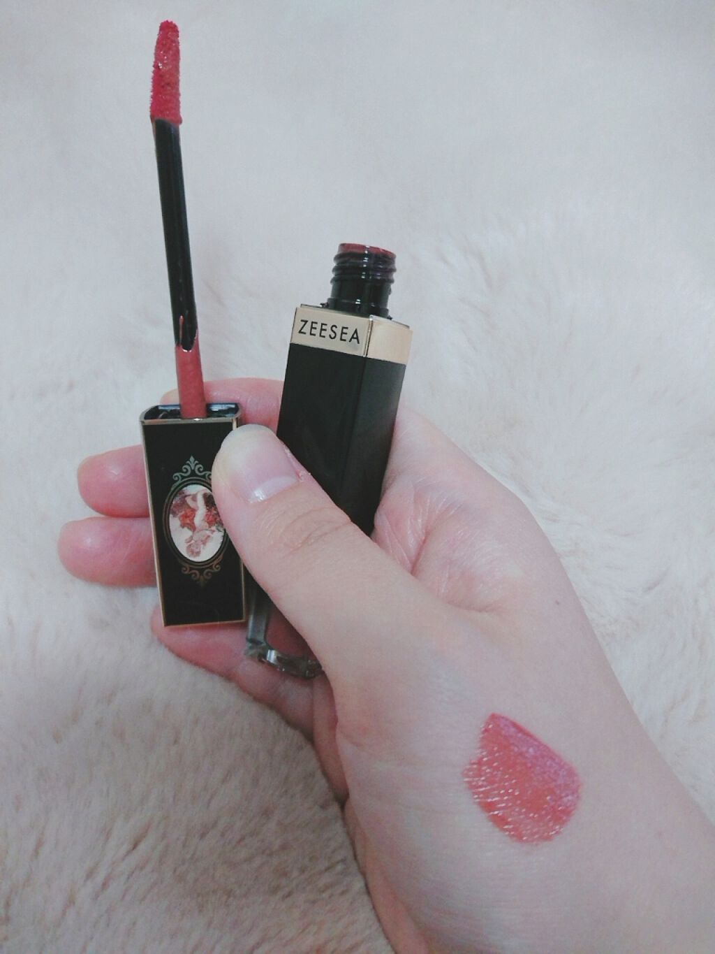 ZEESEAエィンジェルキューピッド 瑠璃リップグロス/ZEESEA/リップグロスを使ったクチコミ(3枚目)