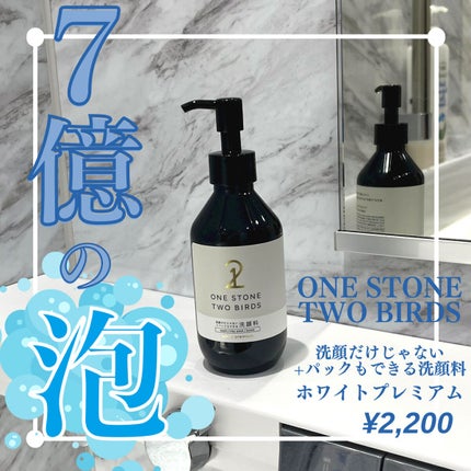 洗顔だけじゃない+パックもできる洗顔料 ホワイトプレミアム/ONE STONE TWO BIRDS/その他洗顔料を使ったクチコミ(1枚目)