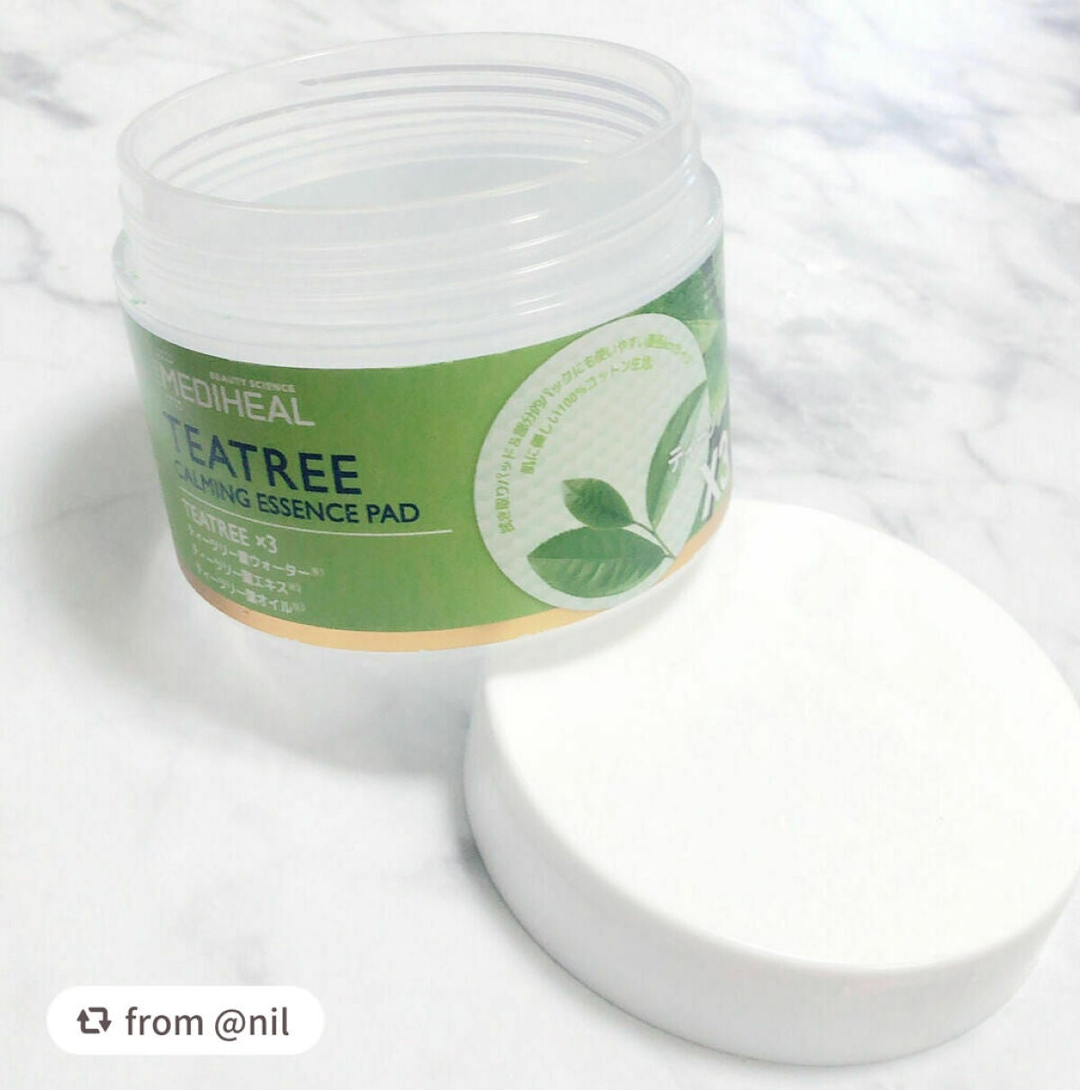 ティーツリーカーミングエッセンスパッド/MEDIHEAL/トナーパッドを使ったクチコミ(1枚目)