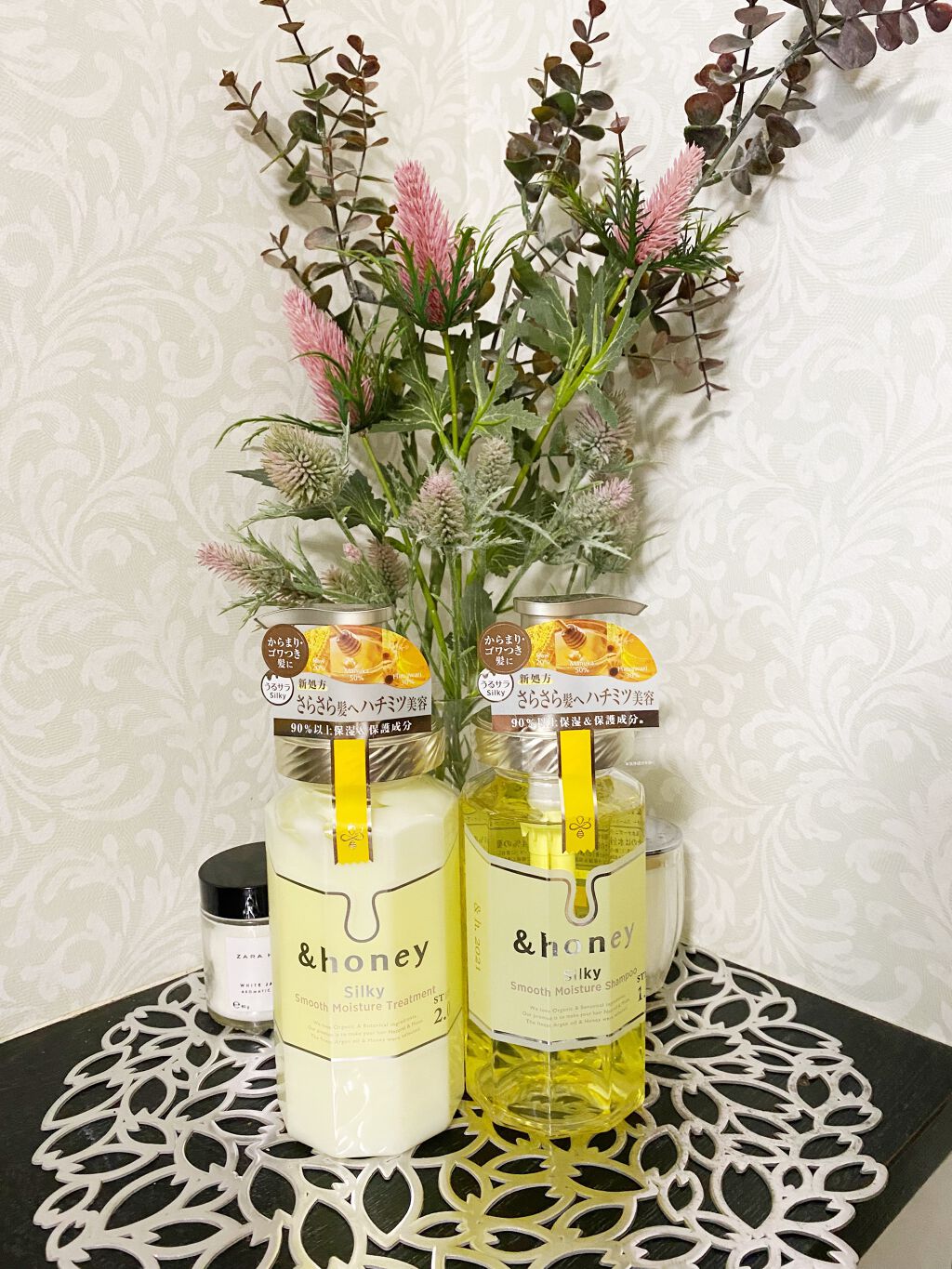 シルキー　スムースモイスチャー　シャンプー　1.0/ヘアトリートメント　2.0/&honey/市販シャンプーを使ったクチコミ（1枚目）