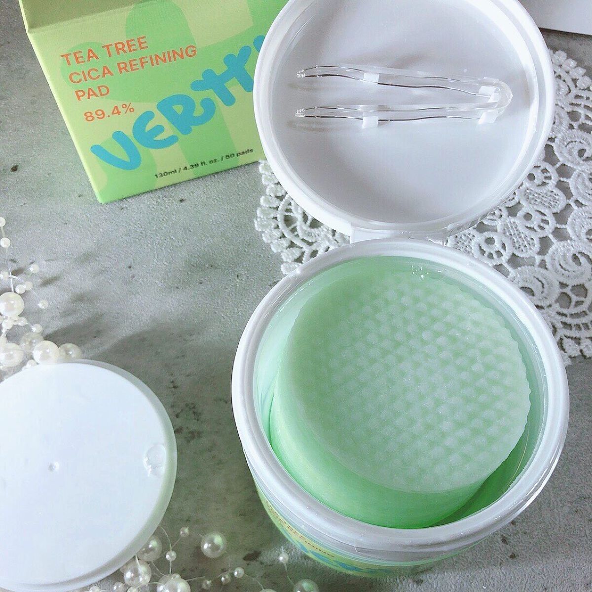 ティーツリー シカ89.4% リファイニングパッド/Vertty/トナーパッドを使ったクチコミ（2枚目）