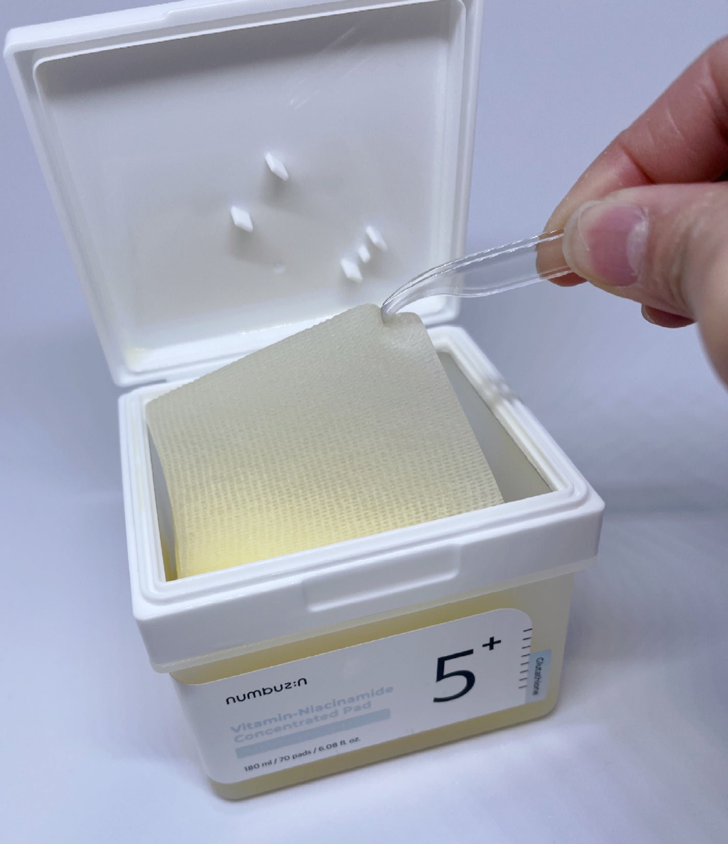 5番 白玉グルタチオンCフィルムパッド/numbuzin/トナーパッドを使ったクチコミ(2枚目)