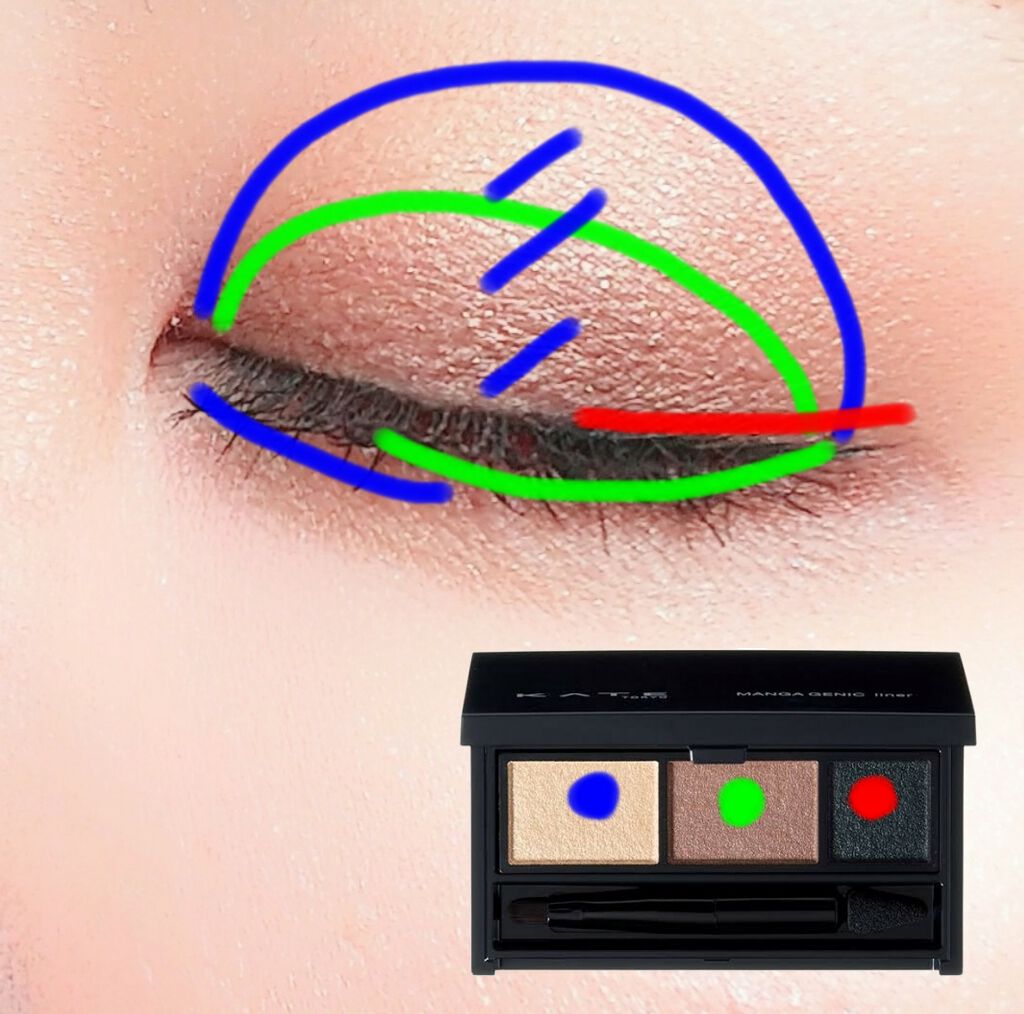 マンガジェニックライナー/KATE/ペンシルアイライナーを使ったクチコミ(2枚目)