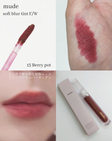 ソフトブラーティント/mude/リップティントを使ったクチコミ(3枚目)