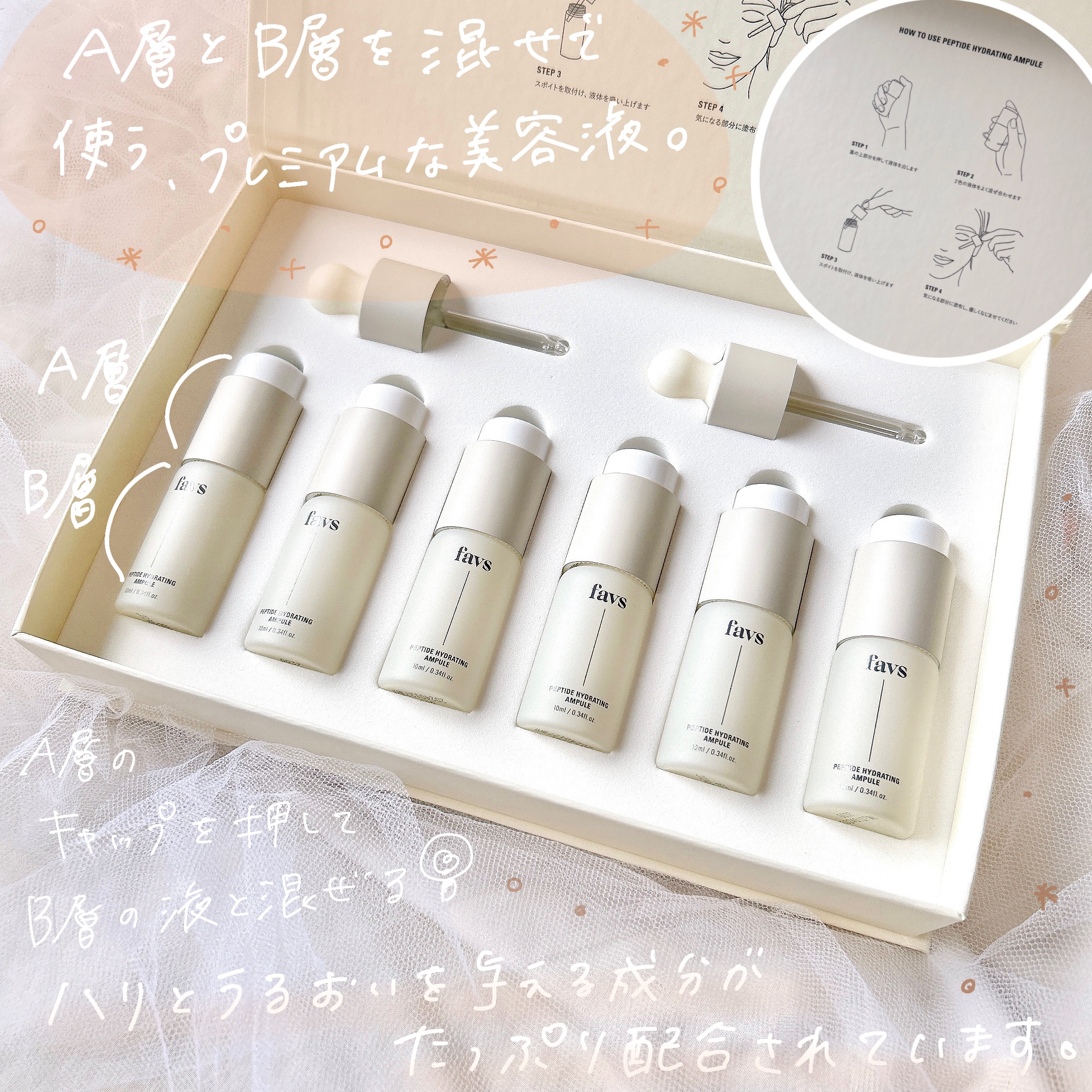 ペプチドハイドレーティングアンプル/favs/美容液を使ったクチコミ（2枚目）