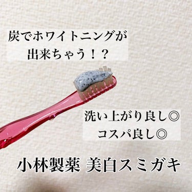 小林製薬 美白スミガキのクチコミ「小林製薬｢美白スミガキ｣
炭で美白になるのか……？と気になって購入してみました！


〜特徴〜.....」（1枚目）