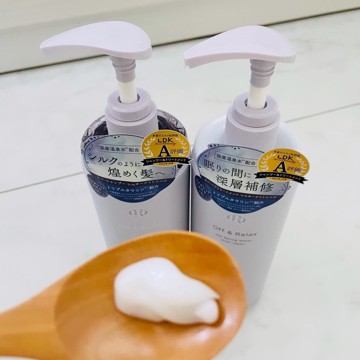 OR スパ・シャンプー/ヘアトリートメント シルキーナイトリペア/Off&Relax/市販シャンプーを使ったクチコミ(2枚目)