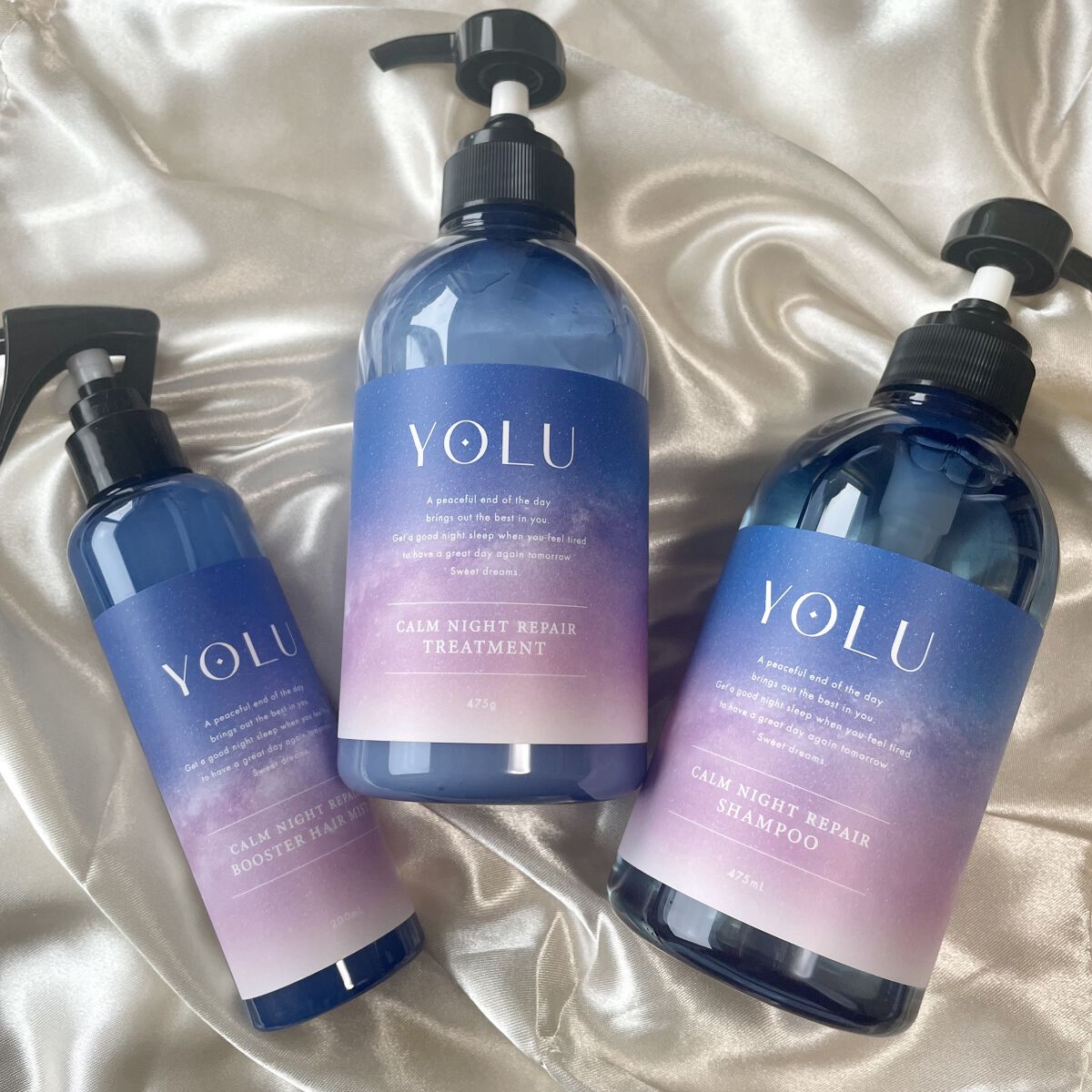 カームナイトリペアシャンプー／トリートメント/YOLU/市販シャンプーを使ったクチコミ（1枚目）