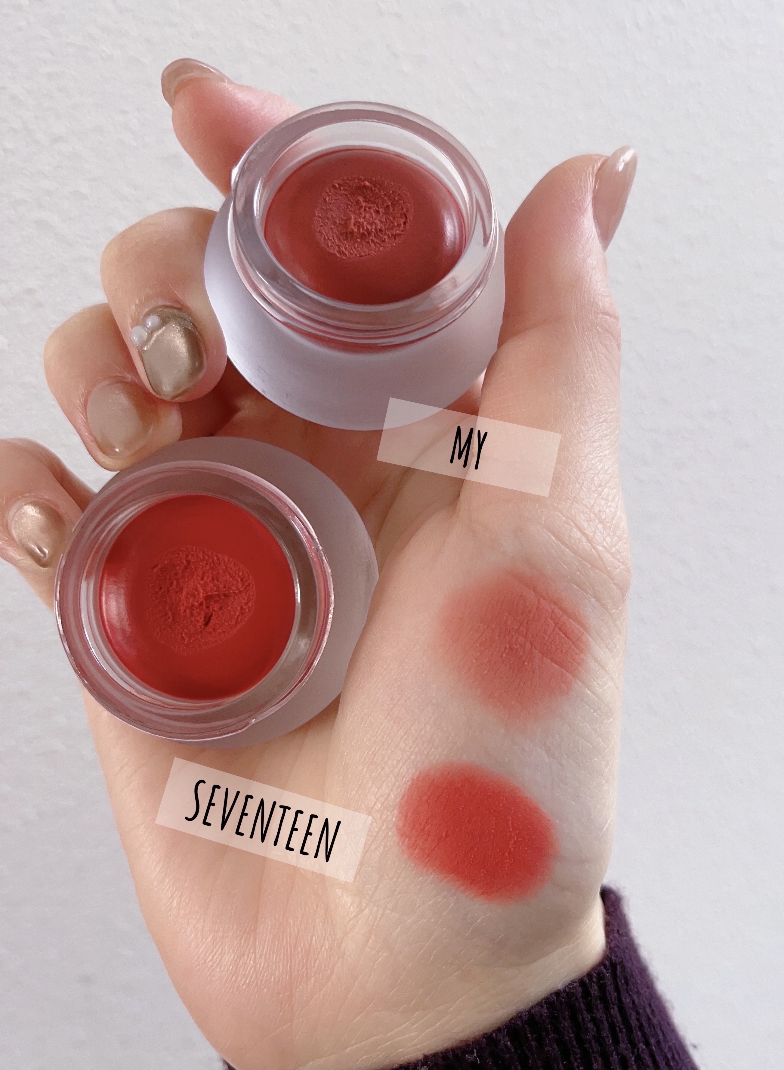 リップアンドチーク ブラーリープリンポット/fwee/口紅を使ったクチコミ（2枚目）