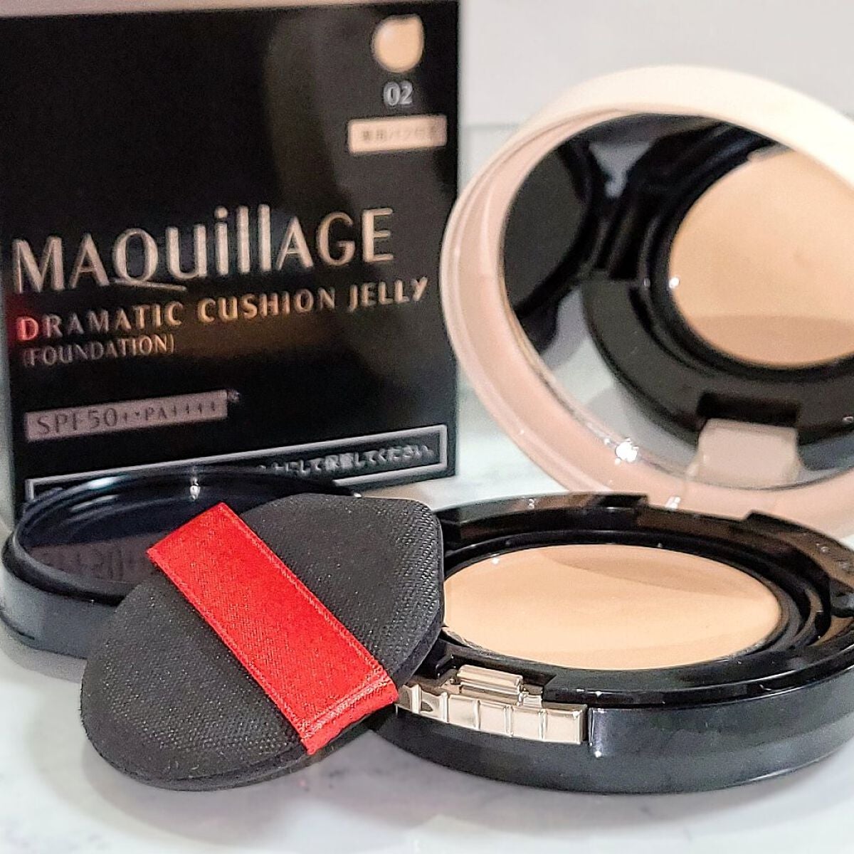 ドラマティッククッションジェリー/マキアージュ/クッションファンデーションを使ったクチコミ(3枚目)