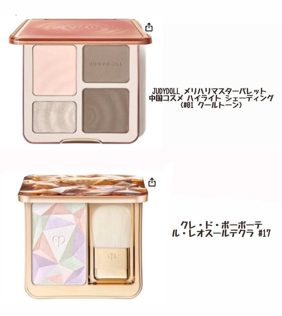 JUDYDOLL メリハリマスターパレット/JUDYDOLL/パウダーハイライトを使ったクチコミ(4枚目)