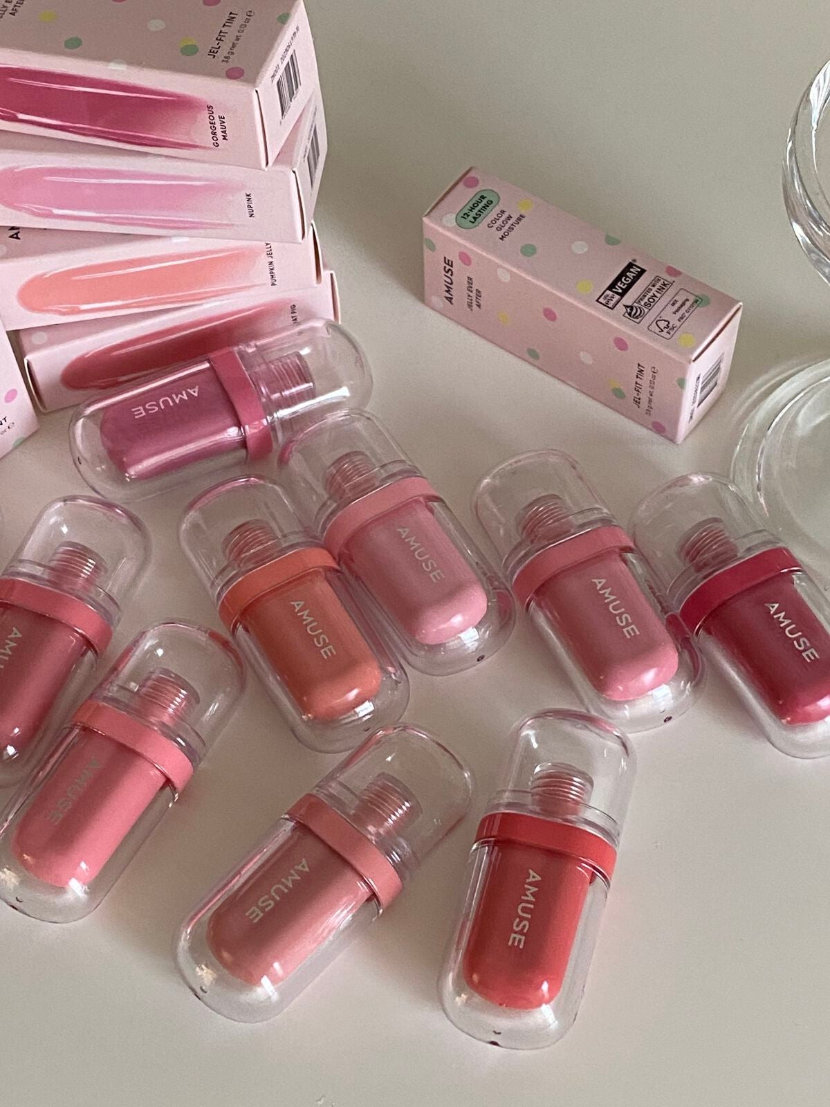 ジェルフィットティント/AMUSE/リップティントを使ったクチコミ(8枚目)