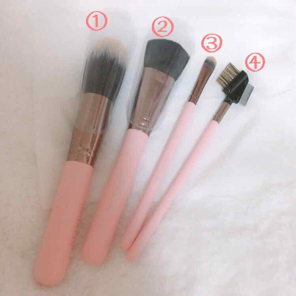 ピンク色 メイクブラシ15本セット/SIXPLUS/メイクブラシを使ったクチコミ(2枚目)